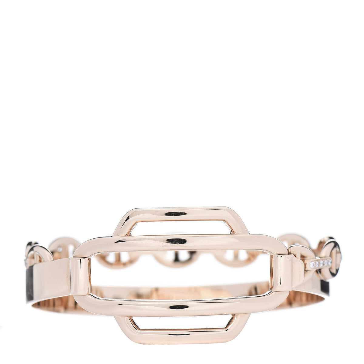18K Kelly Double Tour Diamond Hermes Bracelet