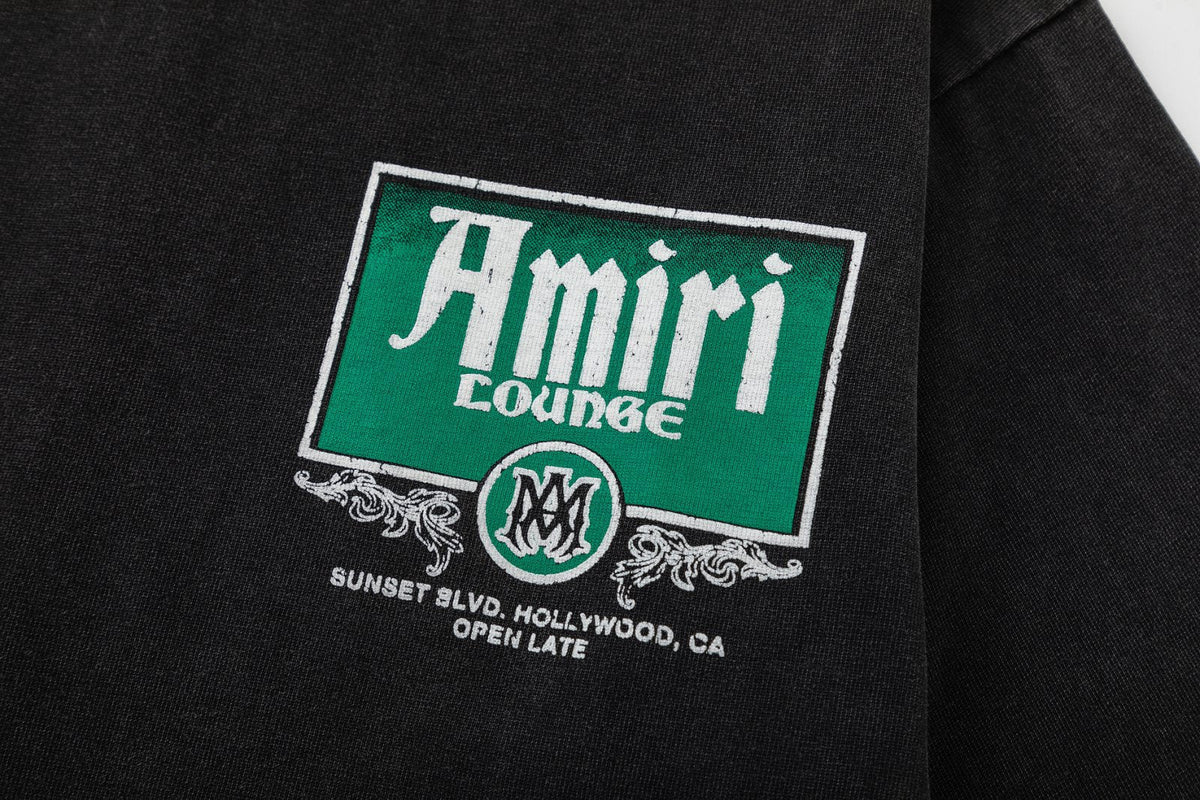AMIRI Lounge Crystal Embellished Cotton Graphic T-Shirt
