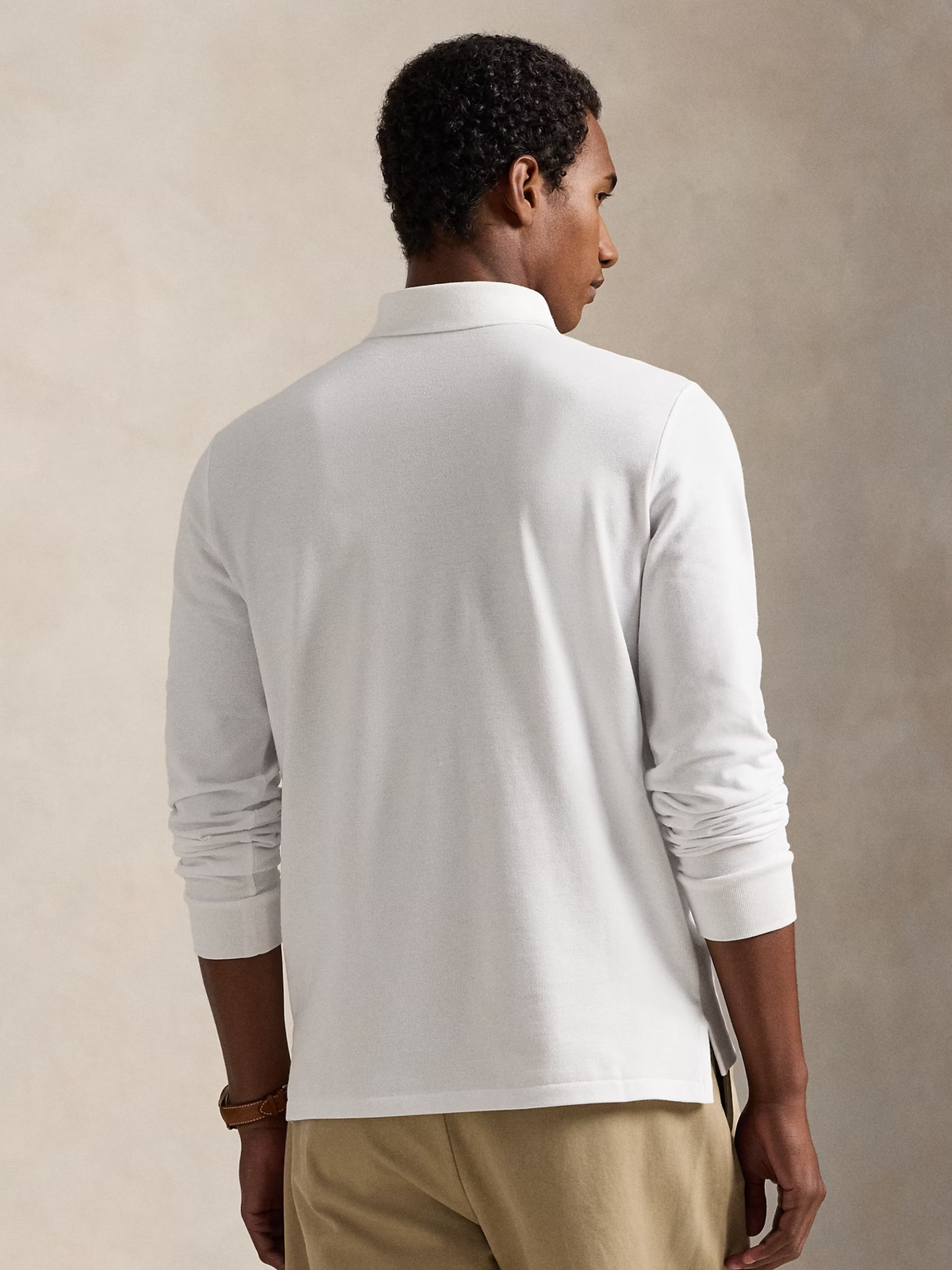 RALPH LAUREN Custom Slim Fit Mesh Polo Shirt White