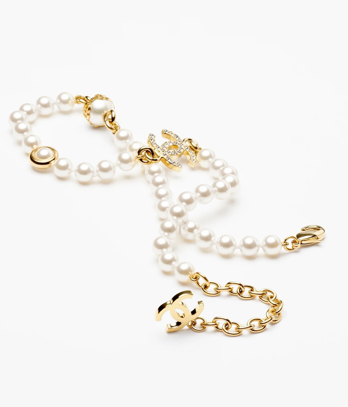18K  Chanel Pearl Chain Necklace