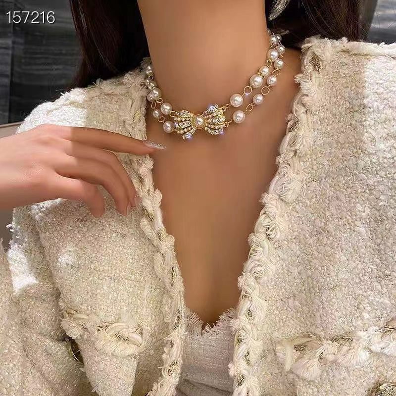 18K  Chanel Bow Choker Necklace
