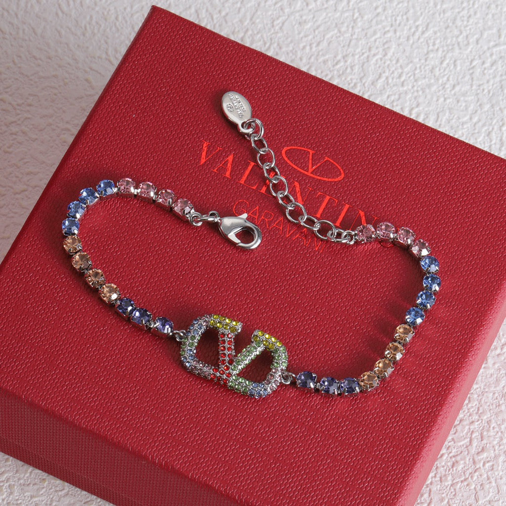 18K Valentino Multi-Color Crystals Bracelet